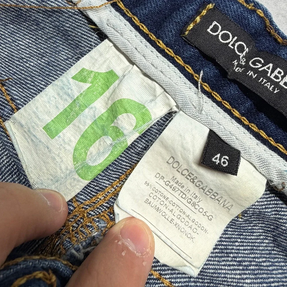 Dolce & Gabbana 16 Classic Jeans Blue Distressed Denim Made in Italy IT 46 32x30